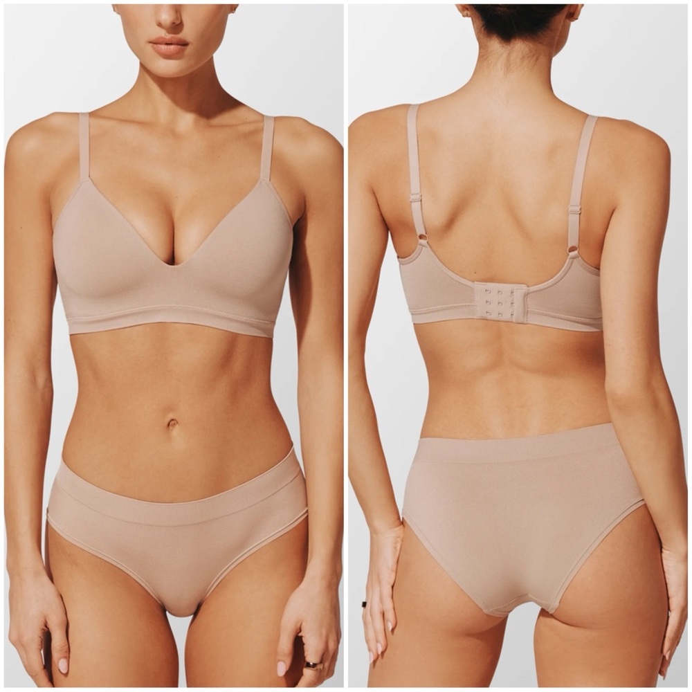 ThirdLove Form 360 Fit Lifting Wireless Bra Taupe Seamless Stretch Bralette - Picture 2 of 8